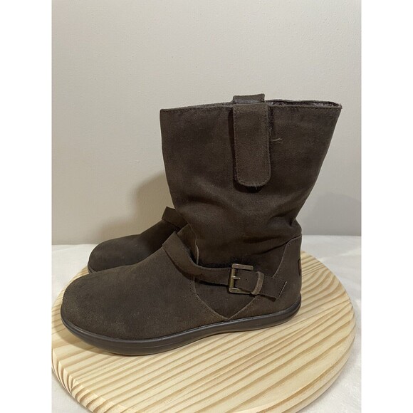 Cheeks by Tony Little Designs W’s Leather Boots, Removable Animal Print Cuff S-8 - Picture 7 of 10